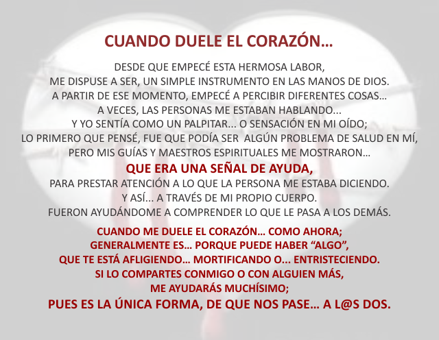 Cuando duele el corazón... Agosto 11 de 2012